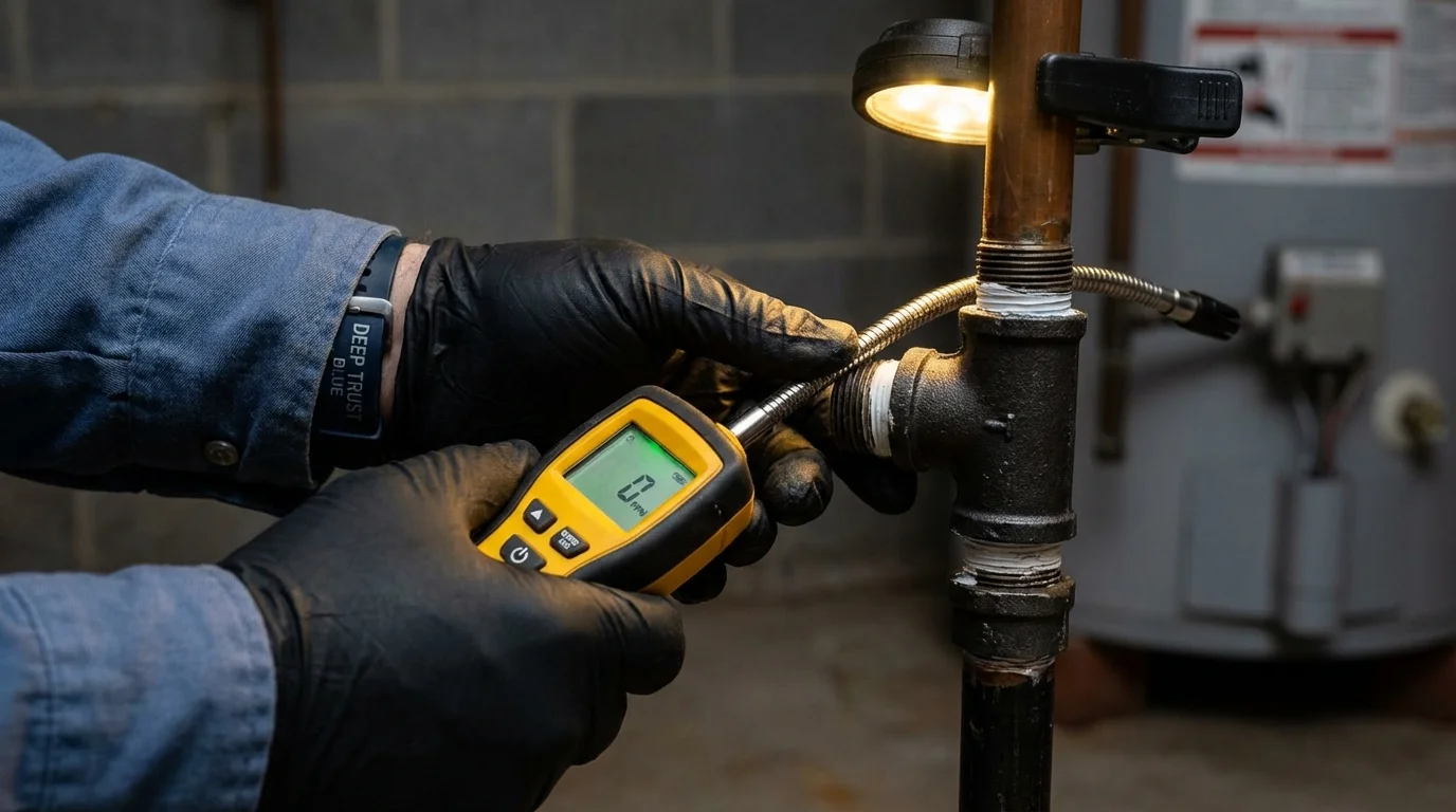 Gas leak detection with electronic sniffer by Johns Plumbing LLC in Sherman Oaks